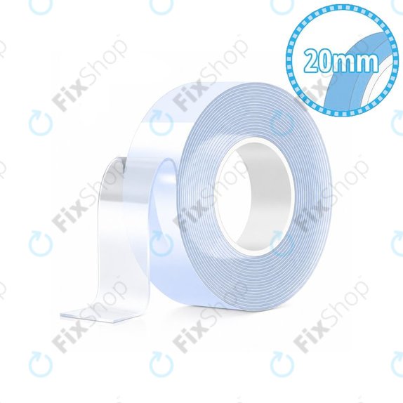 Αδιάβροχη κολλητική ταινία διπλής όψης, 20mm x 5m x 2mm, διάφανη