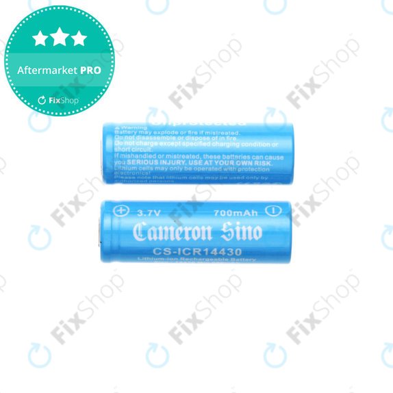 Επαναφορτιζόμενη μπαταρία, 2 τεμ, 650mAh, Li-ion, 3.7V, 14430, HQ