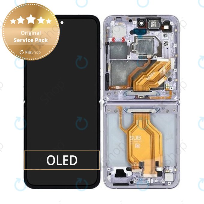 LCD Display Assembly για Xiaomi Mix Flip 2405CPX3DC | 560003000N800 | Μωβ, Purple | Genuine Service Pack