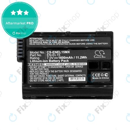 Μπαταρία για Nikon Coolpix D7000, 1600mAh, Li-Ion, 7V, EN-EL15, HQ