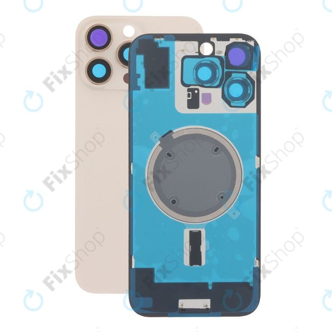 Πίσω Κάλυμμα Γυαλί + Φακός Κάμερας + Μεταλλική Πλάκα + Μαγνήτες Magsafe για iPhone 16 Pro Max | Desert Titanium