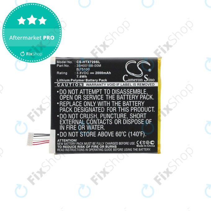 Μπαταρία για HTC EVO One, 2000mAh, Li-Pol, 3.8 V, BJ75100, HQ