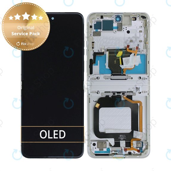 Συγκρότημα οθόνης για Motorola Razr 40, Vanilla Cream, Service Pack