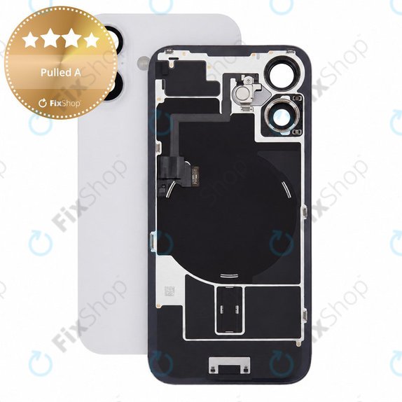 Γυαλί πίσω περιβλήματος για iPhone 16, White, Pulled A