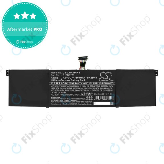 Μπαταρία για Xiaomi Mi Pro 15.6 i3, i5, i6, 7800mAh, Li-Pol, 7.6V, R15B01W, HQ