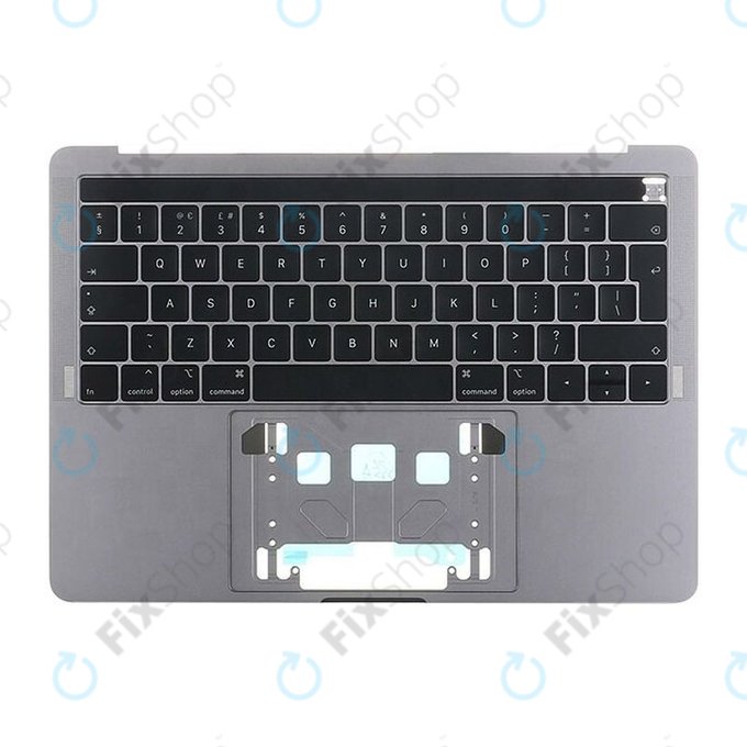 Πάνω Θήκη + Πληκτρολόγιο UK + Touch Bar + Μικρόφωνο + Ηχεία για MacBook Pro 13" A1989 (2018 - 2019) | Διαστημικό Γκρι | Space Gray