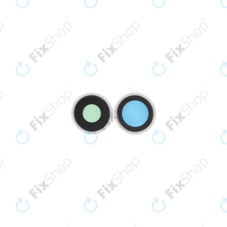 Φακός Πίσω Κάμερας με Πλαίσιο για iPhone 16, 16 Plus, White, 2τμχ