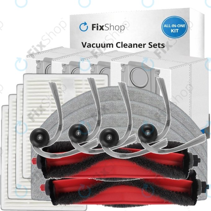 Σετ ανταλλακτικών για Xiaomi Roborock Q7 M5, Q7 M5+, Q7 L5, Q7 L5+ (2x Κύρια βούρτσα, 4x Φίλτρο, 4x Πλαϊνή Βούρτσα, 4x Πανί Σφουγγαρίστρας, 4x Σακούλα σκόνης)