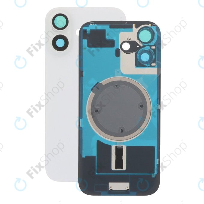 Πίσω Κάλυμμα Γυαλί + Φακός Κάμερας + Μεταλλική Πλάκα + Μαγνήτες Magsafe για iPhone 17, White