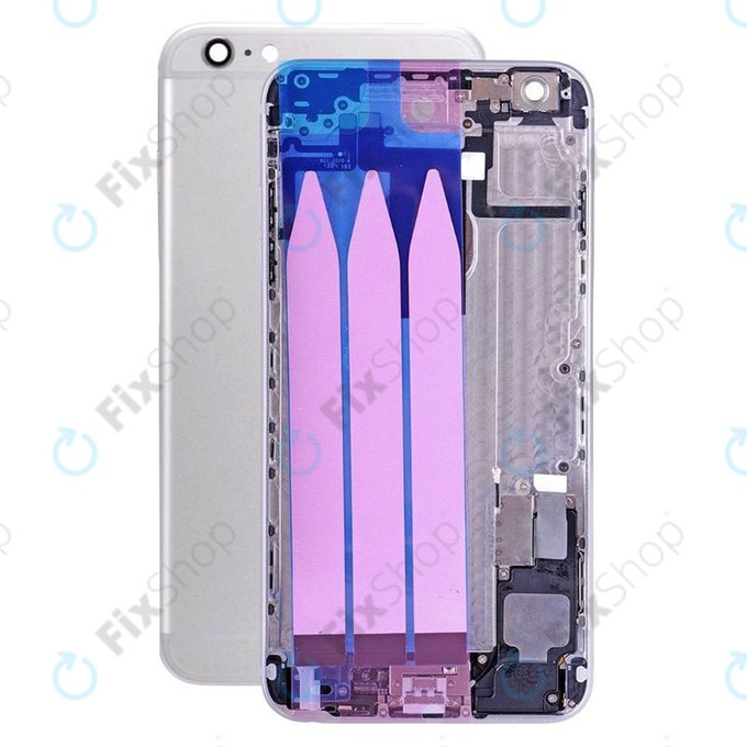 Πίσω Κάλυμμα με Μικρά Ανταλλακτικά για iPhone 6 Plus | Ασημί | Silver