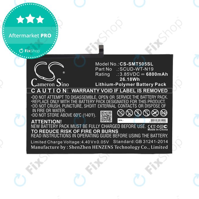 Μπαταρία για Samsung Galaxy Tab A7, 6800mAh, Li-Pol, 3.85V, SCUD-WT-N19, HQ