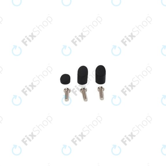 Λαστιχένια Καπάκια + Βίδες Πίσω Φτερού για Xiaomi Mi Electric Scooter 2 M365 | Μαύρο | Black