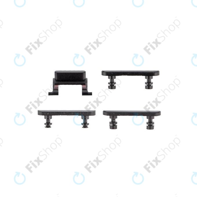 Σετ Πλαϊνών Κουμπιών για iPhone 7 Plus | Λειτουργίας + Έντασης + Σίγασης | Μαύρο | Black