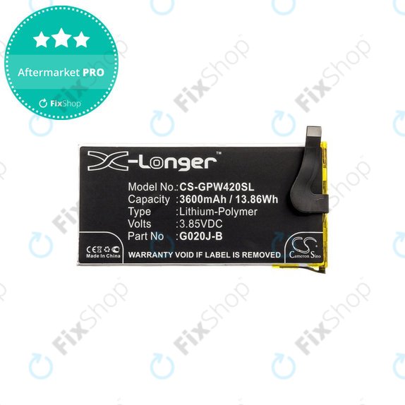 Μπαταρία για Google Pixel 4 XL, 3600mAh, Li-Pol, 3.85 V, G020J-B, HQ