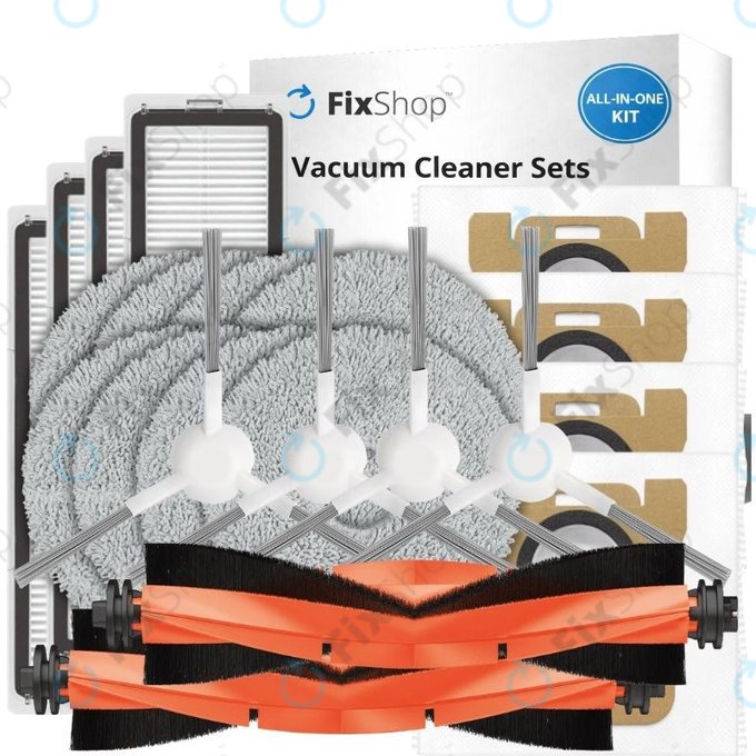 Σετ ανταλλακτικών για Xiaomi Robot Vacuum X10 (2x Κύριες βούρτσες, 4x Φίλτρα, 4x Πλευρικές βούρτσες, 4x Πανιά σφουγγαρίσματος, 4x Σακούλες σκόνης)