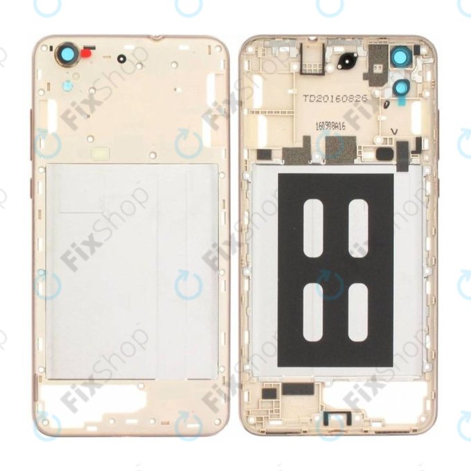 Μεσαίο Πλαίσιο + Φακός Κάμερας για Huawei Y6 II | Χρυσαφί | Gold | 51661APV | Genuine Service Pack