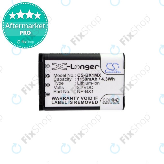 Battery για Sony Cyber-shot DSC-RX1 | RX100 | WX300 | WX500 | HX-series | Handycam HDR-CX440 | NP-BX1 | Li-Ion | 1150mAh | HQ