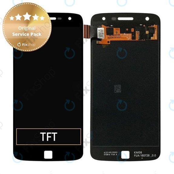 Οθόνη με οθόνη αφής για Motorola Moto Z Play, XT1635-02, 01019104003W, Μαύρο, Black, Service Pack