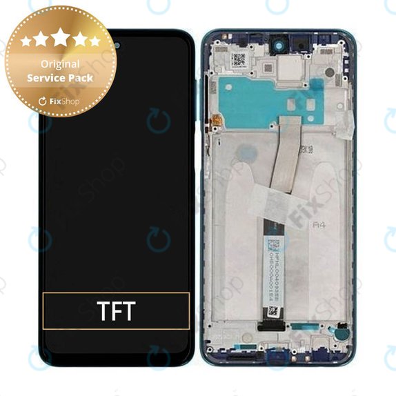Συγκρότημα οθόνης για Xiaomi Redmi Note 9 Pro, Aurora Blue, Service Pack