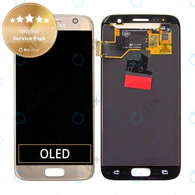 LCD Display με Touch Screen για Samsung S7 G930F | GH97-18523C | GH97-18761C | GH97-18757C | Gold | Service Pack