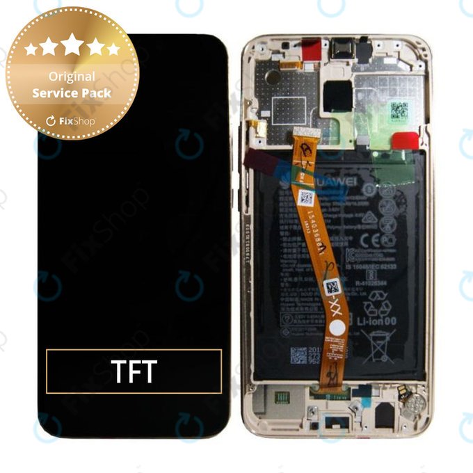 LCD Display Assembly με Battery για Huawei Mate 20 Lite | 02352DKN | 02352GTV | Platinum Gold | Service Pack