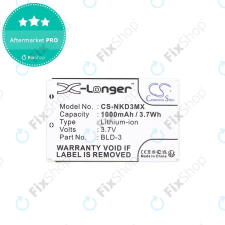 Μπαταρία για Nokia 7250i, 6610, 6585, 6560, 6200, 6220, 1000mAh, Li-Ion, 3.7V, BLD-3, HQ
