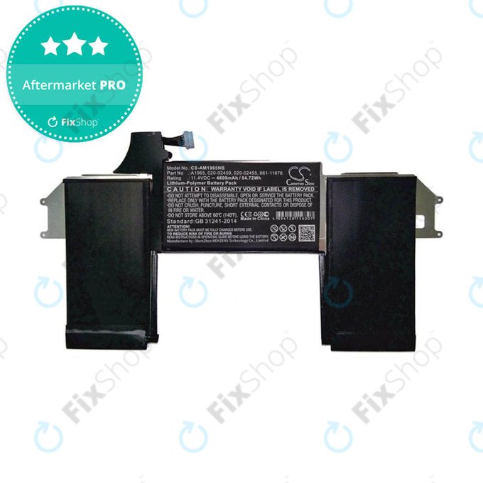 Μπαταρία για MacBook Air 13", Τέλη 2018 – Μέσα 2019, A1932, A2179, 2020, A1965, 4800mAh, HQ