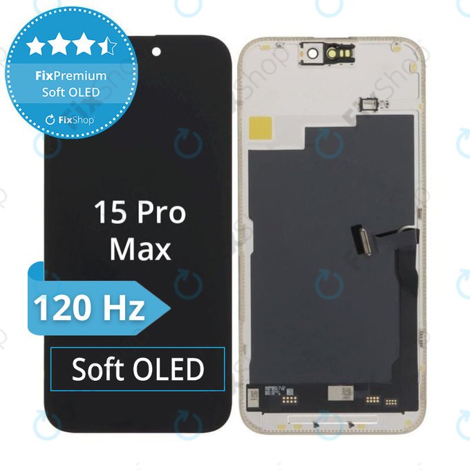 Οθόνη Soft OLED για iPhone 15 Pro Max - Τζάμι αφής + Πλαίσιο, DIAGNOSTIC