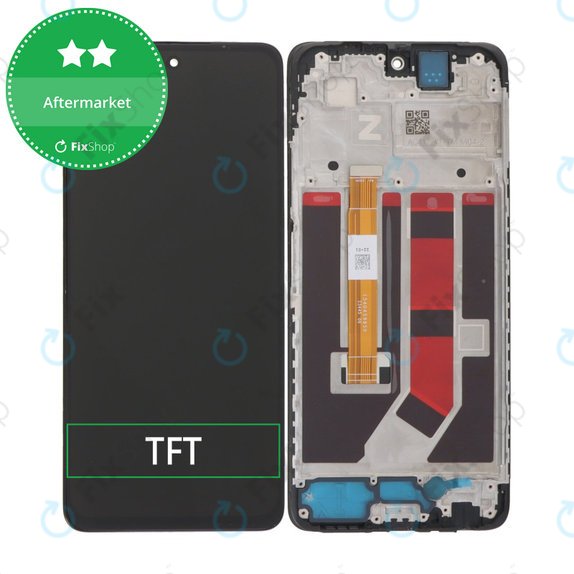 Συγκρότημα οθόνης για Oppo A58, CPH2577, Μαύρο, Black, Aftermarket