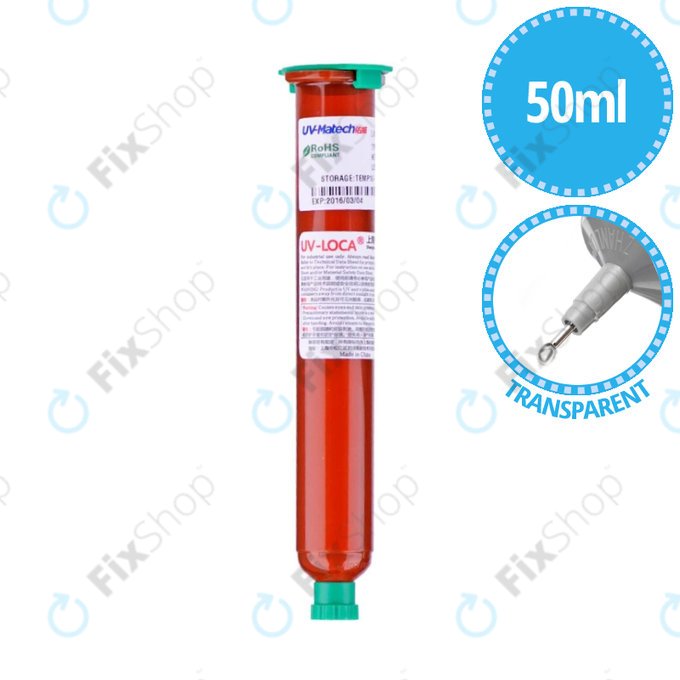Επαγγελματική Ισχυρή Κόλλα UV-Loca TP-2500F - 50ml