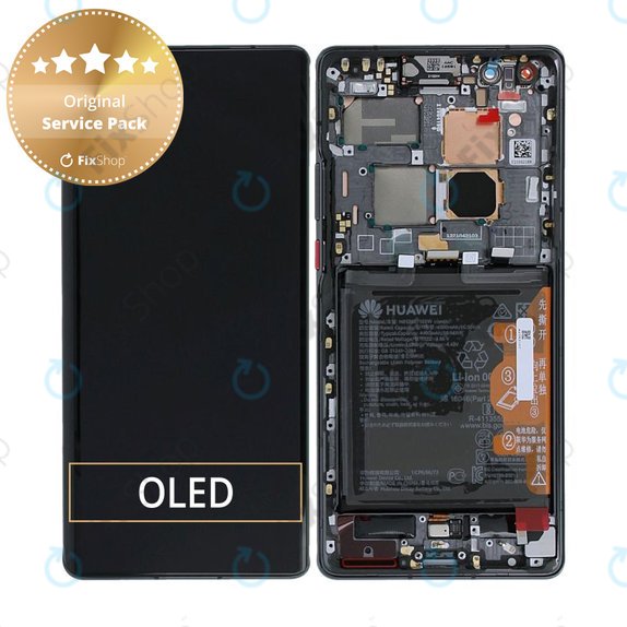 Συγκρότημα οθόνης με μπαταρία για Huawei Mate 40 Pro, NOH-NX9, 02353YMT, Μαύρο, Black, Service Pack