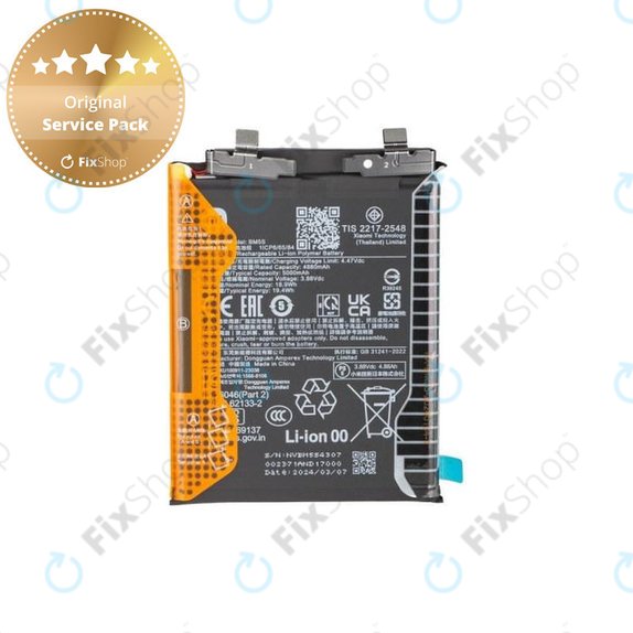 Μπαταρία για Xiaomi 13T Pro, 5000mAh, BM5S, 1330103000035B, Genuine Service Pack