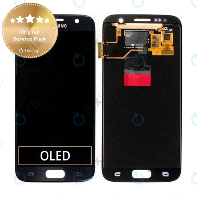 LCD Display με Touch Screen για Samsung S7 G930F | GH97-18523A | GH97-18761A | GH97-18757A | Black | Service Pack