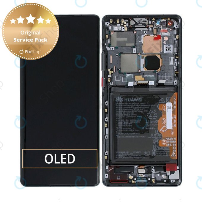 LCD Display Assembly με Battery για Huawei Mate 40 Pro | NOH-NX9 | 02353YMT | Μαύρο, Black | Service Pack