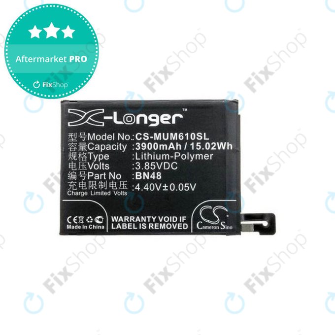 Μπαταρία για Xiaomi Redmi Note 6 Pro, BN48, 3900mAh, HQ