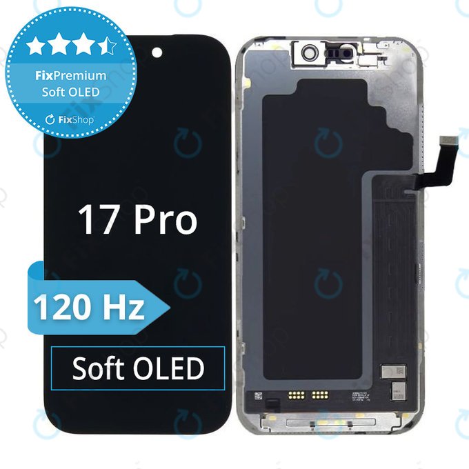 Οθόνη Soft OLED για iPhone 16 Pro, Τζάμι αφής + Πλαίσιο, FixPremium 120Hz
