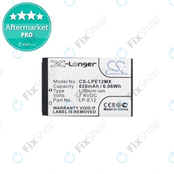 Battery για Canon EOS 100D | M | M2 | M10 | M50 | M100 | Kiss X7 | SL1 | PowerShot SX70 HS | Rebel SL1 | LP-E12 | Li-Ion | 820mAh | HQ