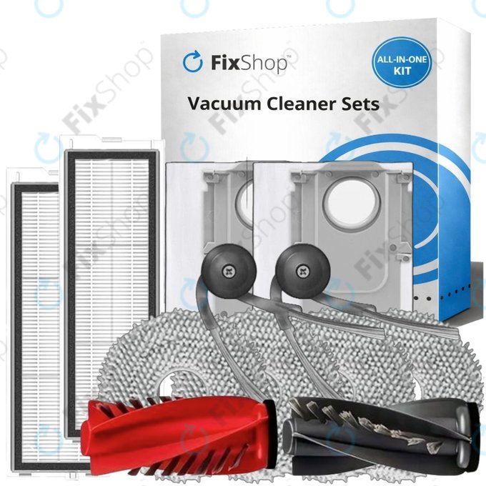 Σετ ανταλλακτικών για Xiaomi Roborock Qrevo, Qrevo Curv, Qrevo Edge, Qrevo 5AE (1x Κύρια βούρτσα, 2x Φίλτρο, 2x Πλαϊνή Βούρτσα, 4x Πανί Σφουγγαρίστρας, 2x Σακούλα σκόνης)