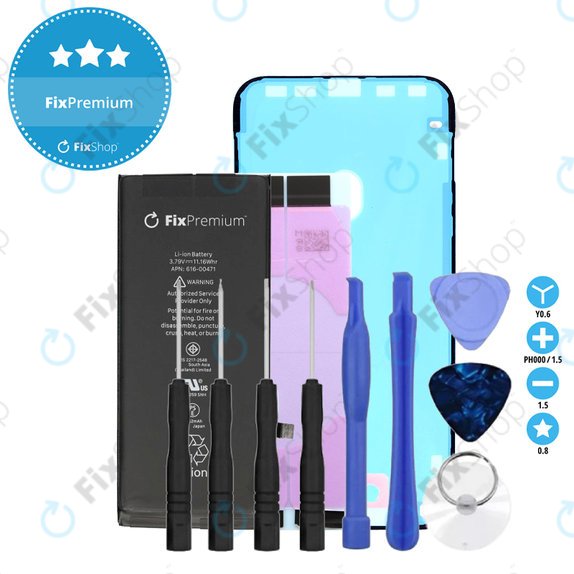 Μπαταρία για iPhone XR, 2942mAh, Κόλλα (Adhesive), Εργαλεία, FixPremium
