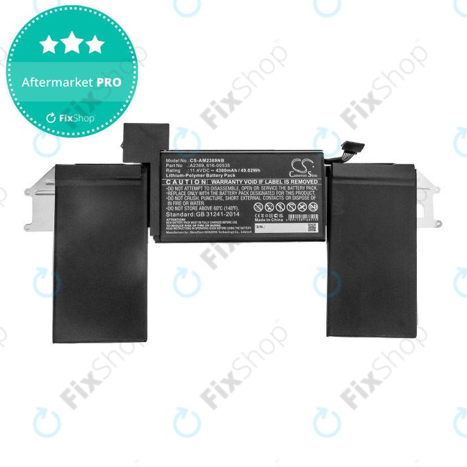Μπαταρία για MacBook Air 13", 2020, A2337, A2389, 4300mAh, HQ