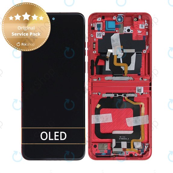 Συγκρότημα οθόνης για Motorola Razr 40 Ultra, Viva Magenta, Service Pack