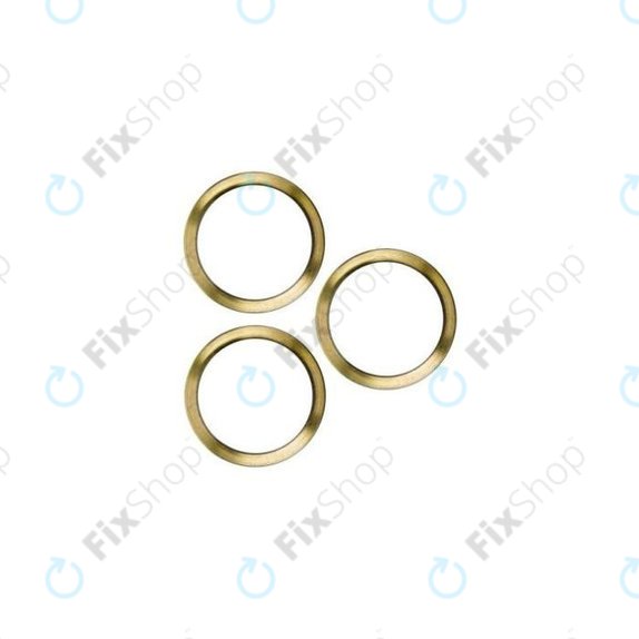 Πλαίσιο Φακού Πίσω Κάμερας για iPhone 12 Pro | Χρυσαφί | Gold | 3τμχ