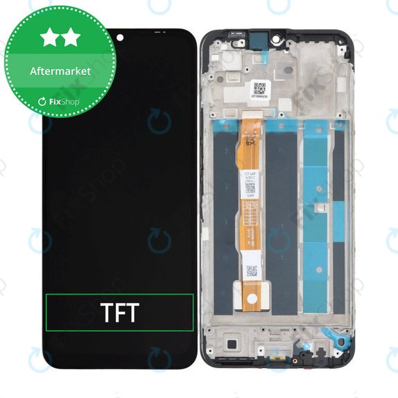 Συγκρότημα οθόνης για Vivo Y16, V2204, V2214, Stellar Black, Aftermarket