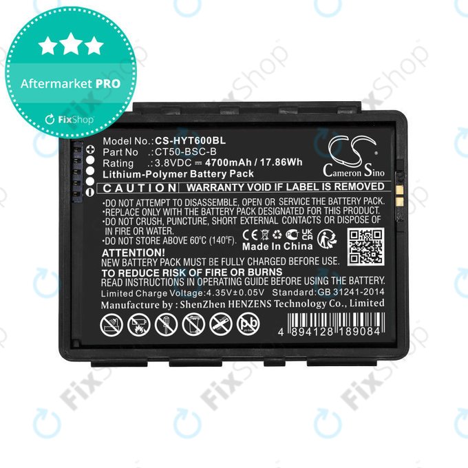 Μπαταρία για Honeywell CT50, Dolphin CT60, 4700mAh, Li-Pol, 3.8V, CT50-BSC-B, HQ