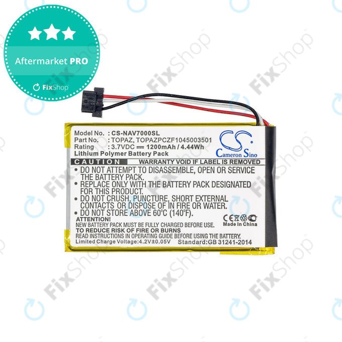 Μπαταρία για Navigon 70, 1200mAh, Li-Pol, 3.7V, Topaz, HQ