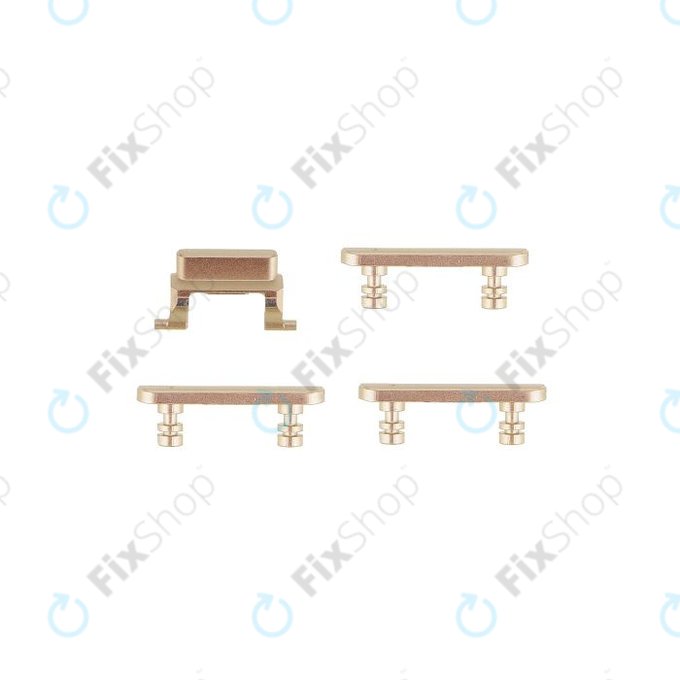 Σετ Πλαϊνών Κουμπιών για iPhone 7 Plus | Λειτουργίας + Έντασης + Σίγασης | Χρυσαφί | Gold