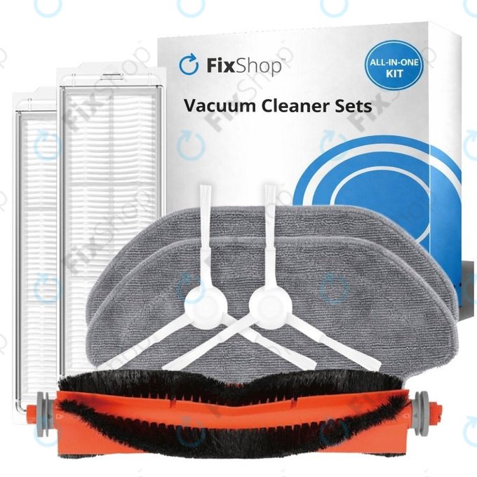 Σετ ανταλλακτικών για Xiaomi Robot Vacuum S10, S10 EU, S12 (1x Κύρια βούρτσα, 2x Φίλτρα, 2x Πλευρικές βούρτσες, 2x Πανιά σφουγγαρίσματος)