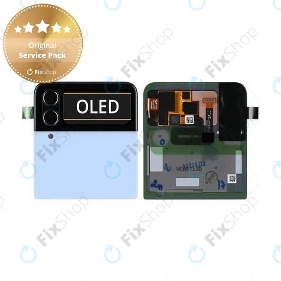 Συγκρότημα οθόνης για Samsung Z Flip 4, F721B, External Blue, Service Pack