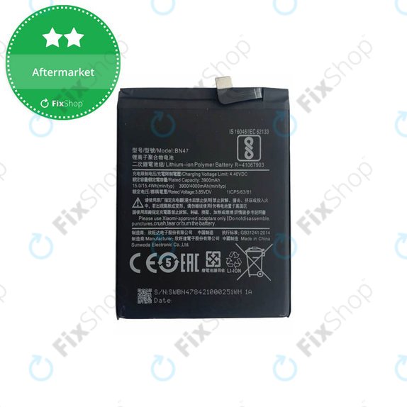 Μπαταρία για Xiaomi Mi A2 Lite (Redmi 6 Pro), BN47, 4000mAh