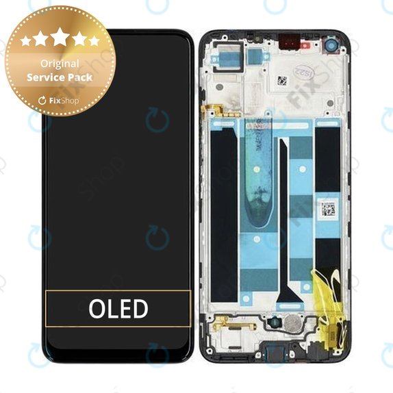 Συγκρότημα οθόνης για Realme 8, RMX3085, Cyber Black, Service Pack